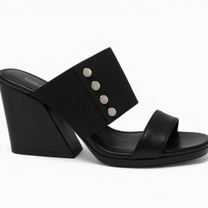 Chanel Black Leather Mule Sandals Size 39.5